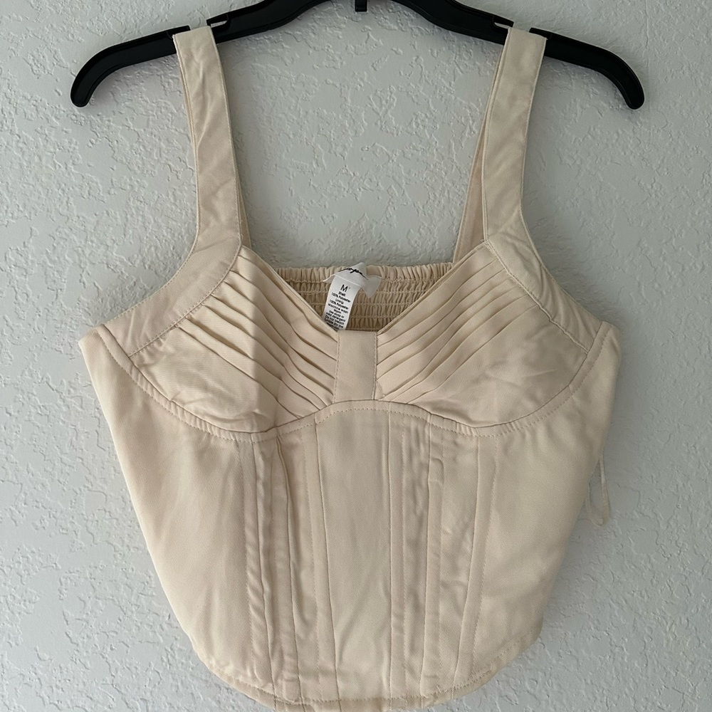 Cream Crop Top
